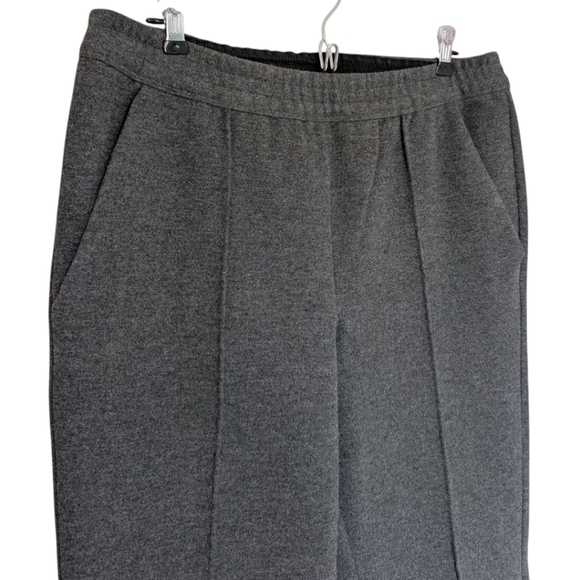 Aritzia Babaton Fitzgerald Pant Grey Pull-On Flannel Pleated Old Money Women L - Picture 4 of 12